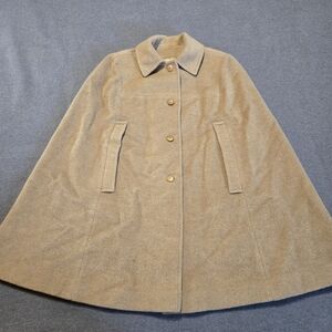 Vintage Pendleton Ladies Cape Virgin Wool Tan Size 12 1960s Pre Owned Condition